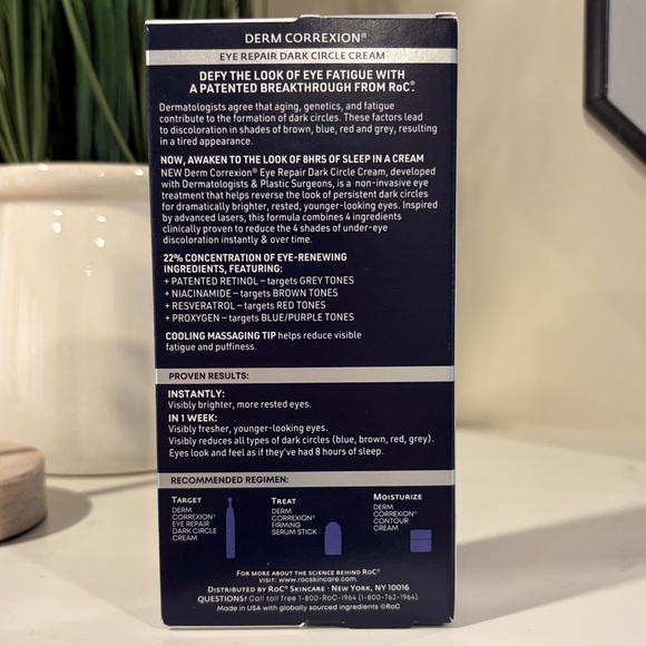 RoC Derm Correxion Eye Repair Dark Circle Cream - NEW!!  beauty skincare eyes - Picture 2 of 2